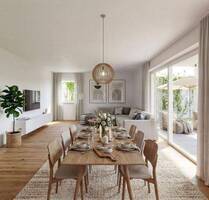 Großer Loftbereich - moderne 3-Zimmer-Wohnung mit Balkon in Teublitz