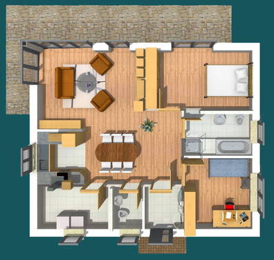 DUMAX B 85 - EG - 3D - 3 Zimmer Einfamilienhaus zum Kaufen in Wagenfeld