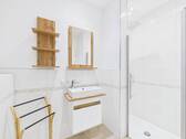 Modernes Duschbad im Erdgeschoss - 