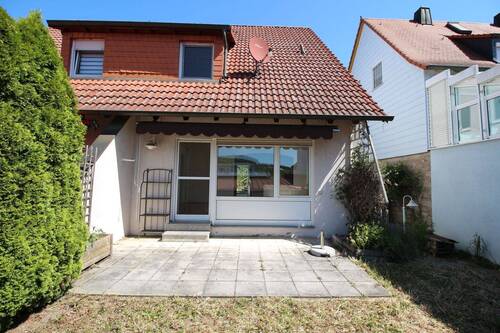 Hausrückseite - 3 Zimmer Doppelhaushälfte in Ochsenfurt