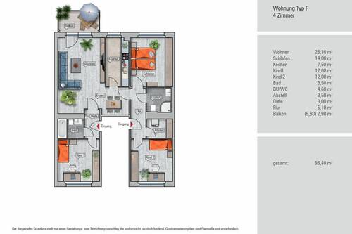 Wohnen-Deko KI visualisiert - 4 Zimmer Etagenwohnung zur Miete in Chemnitz