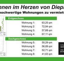 Neubau KfW-40 Erstbezug Innenstadt Diepholz - hochwertige Wohnungen mit Wärmepumpe & Einbauküche