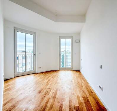 Schlafzimmer - Helle 2-Zimmerwohnung - modern mit Fußbodenheizung, bodentiefe Fenster - zentral und gut gelegen