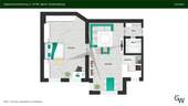 Grundriss mit Einrichtungsbeispiel - 
