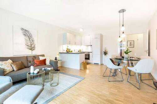 Wohn-Essbereich - Modernes Wohnen auf einer Ebene-frisch sanierte,barrierefreie 2-Zimmer-Terrassenwohnung