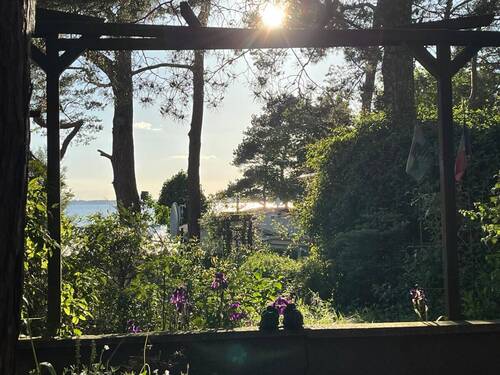 Blick auf den Kummerower See - gepflegtes Ferienhaus mit Elektroboot am Kummerower See