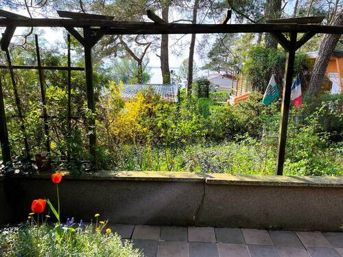 Blick von der Terrasse - Bungalow mit 35,00 m&sup2; in Meesiger zum Kaufen