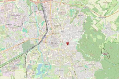 Lage Quelle OpenStreetMap - Etagenwohnung mit 53,00 m&sup2; in Göttingen zum Kaufen