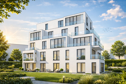 Visualisierung: Gartenansicht - Etagenwohnung mit 77,70 m&sup2; in Berlin zum Kaufen