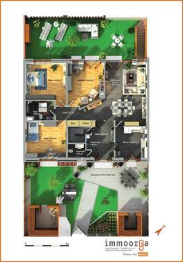 Skizze: eine Wohnebene, Ausstattung kann abweichen - 