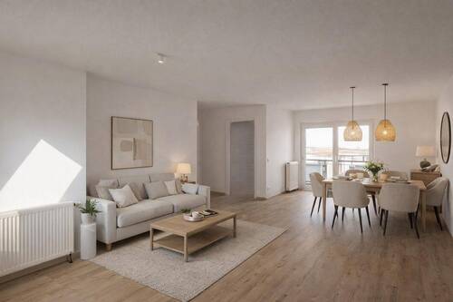 Wohn-und Essbereich - 3 Zimmer Etagenwohnung zur Miete in Erfurt