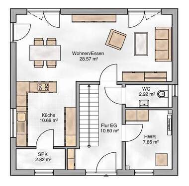 Siena EG.jpg - 4 Zimmer Mehrfamilienhaus, Wohnhaus in Veitsbronn