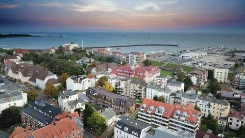 Visualisierung mit Luftbild - 3 Zimmer Etagenwohnung in Cuxhaven