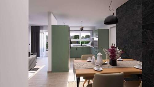 Ansicht Küche/Esszimmer Wohnei - Mehrfamilienhaus, Wohnhaus mit 349,00 m&sup2; in Baden-Baden zum Kaufen