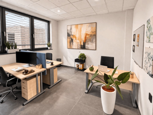 Büro mit großen Fenstern und viel Tageslicht - All-Inclusive Team-Büro für 3 in Brühl - sofort bezugsbereit