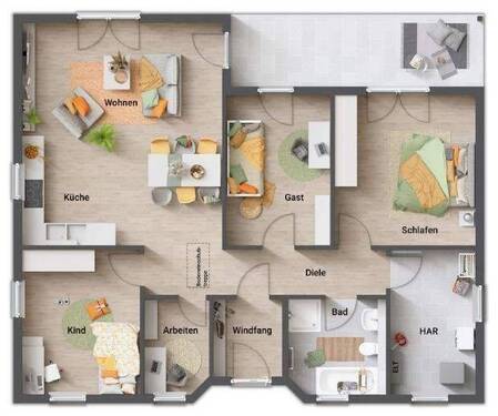 großer HWR + zusätzliches Zimmer - 