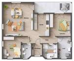 Gäste-WC + großer HWR - 4 Zimmer Bungalow in Neustadt-Glewe