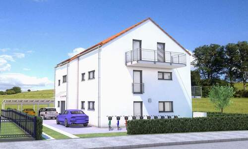 Visulaisierung Norden - 3-Zimmer-Neubauwohnung in Regensburg-Nord mit Terrasse und Gartenanteil