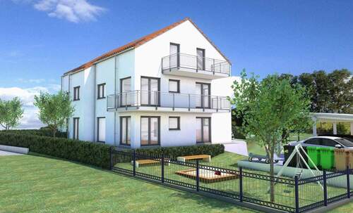 Visualisierung Süden - 3 Zimmer Etagenwohnung in Regensburg