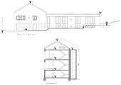Querschnitt und Ansicht Nordwest - 