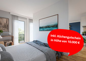 Interieur Schlafbereich - Schlüsselfertige 3-Zimmer-Neubauwohnung mit großzügigen Balkon & eigenem Garten
