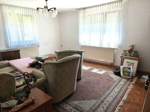 Wohnzimmer EG - 6 Zimmer Mehrfamilienhaus, Wohnhaus in Erding