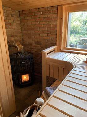 Sauna - Holzfeuer-Gartenblick - 