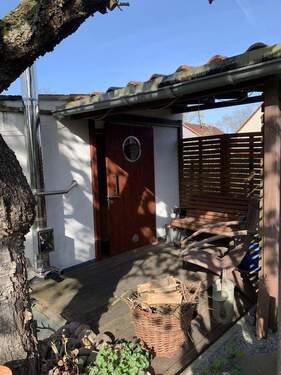 Sauna Entree im Garten - 