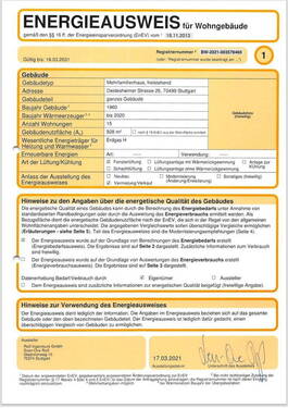 Energieausweis - 