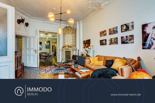 Wohnzimmer - ?? Traumhafte Altbauwohnung in Top-Lage: 5 Zimmer, Jugendstilcharme, moderner Komfort und Balkon
