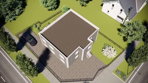 Vogelperspektive - Einfamilienhaus in Reinbek