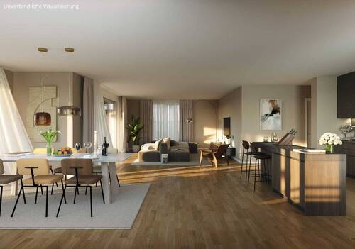 Wohnen_Essen_Kochen - 3 Zimmer Etagenwohnung zum Kaufen in Weingarten