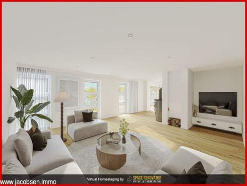 Einrichtungsbeispiel Wohnbereich im Balkongeschoss - 