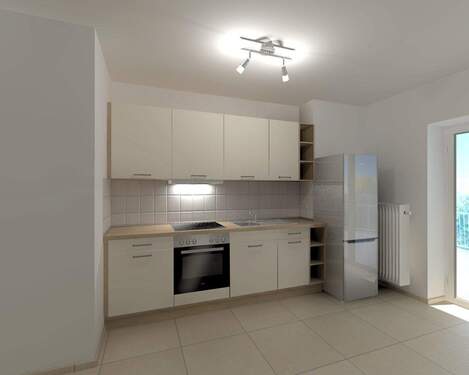 Küche Musterbild - 3. OG mit Balkon an der Küche + Tageslichtbad - EBK mögl. !!!