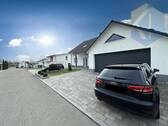 Hausansicht Garage - 1 Zimmer Mehrfamilienhaus, Wohnhaus in Zimmern ob Rottweil