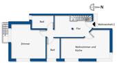 Grundrissskizze Erdgeschoss links - 