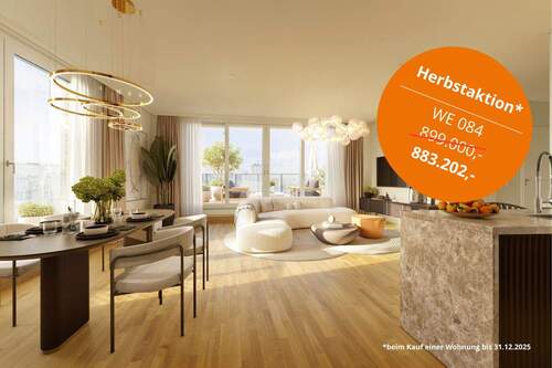 BUWOG WEYDENHOF Herbstaktion WE 084 - Terrassen die ihresgleichen suchen! Elegantes 2 Zimmer-Penthouse mit drei Terrassen - jetzt sparen!