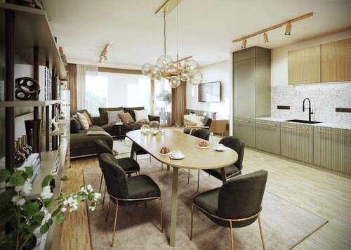 Wohn-Essbereich - 6.2.4 Kochen ohne Kompromisse – 3 Zimmer mit separater Küche & Loggia