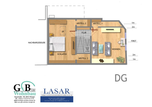 Wohnteil Dachgeschoss - 