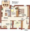 Grundriss Wohnung 3 - 