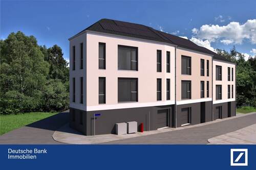 Ansicht Front - Grundstück mit Baugenehmigung als Reihenmittelhaus *Zentrum mit 130 m² Wfl. + 50 m² Reserve