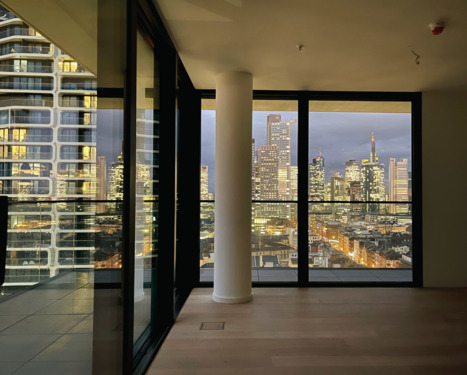 Wohnzimmer - Tower life - 3-Zimmer mit Skyline blick