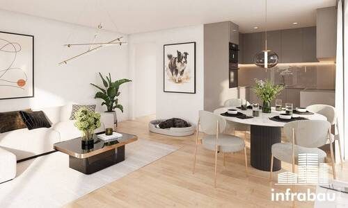 Wohnzimmer - Etagenwohnung mit 55,70 m² in Friedberg zum Kaufen