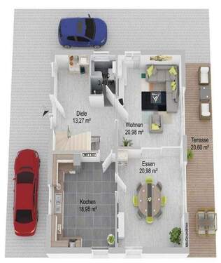 GR EG - 5 Zimmer Einfamilienhaus in Augsburg / Neubergheim