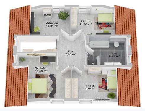 GR DG - Einfamilienhaus mit 202,00 m² in Augsburg / Neubergheim zum Kaufen