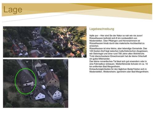 Lage - 6 Zimmer Einfamilienhaus zum Kaufen in Niederstetten