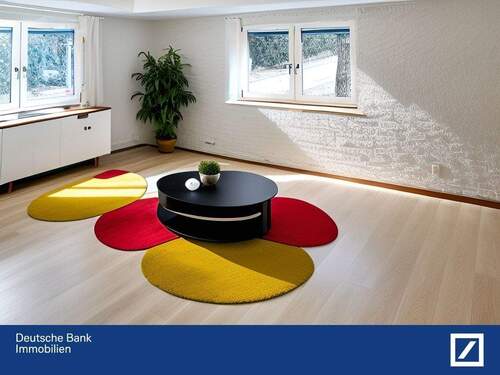 Wohnzimmer Homestaging - 3 Zimmer Etagenwohnung zum Kaufen in Nattheim