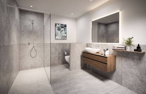 Das beeindruckende Badezimmer - 3 Zimmer Etagenwohnung in Überlingen