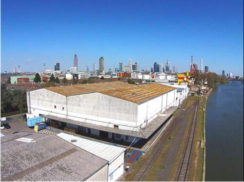 Übersicht Lagerhalle - Halle zur Miete in Frankfurt