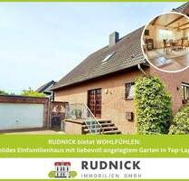 RUDNICK bietet WOHLFÜHLEN: Solides Einfamilienhaus mit liebevoll angelegtem Garten in Top-Lage - Garbsen Horst